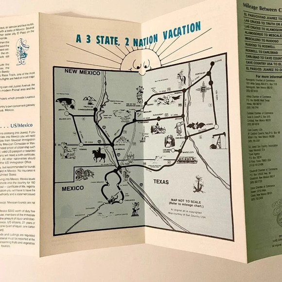 Vintage Sun Country USA New Mecixo Travel Vacation Brochure Pamphlet - Picture 9 of 12